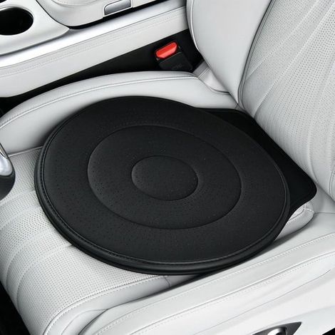 Cuscino girevole per sedile auto - Cuscino girevole a 360° per sedile auto - Cuscino girevole per sedile auto - per entrare e uscire dall'auto - Base antiscivolo - Nero (1/4)