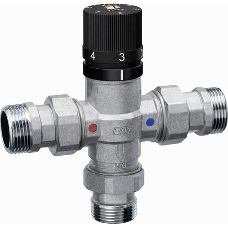 Thermostatmischer mit M-Anschlüssen Far Rubinetterie 3956  3/4"