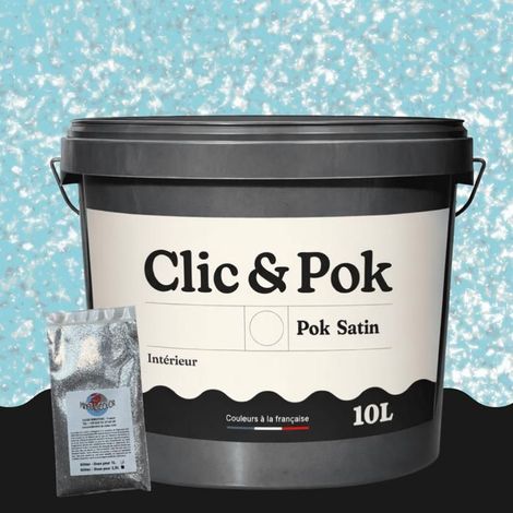 Peinture Effet Pailleté pour Murs & Plafonds - POK PAILLETTE - 10L - Tahiti (1/4)
