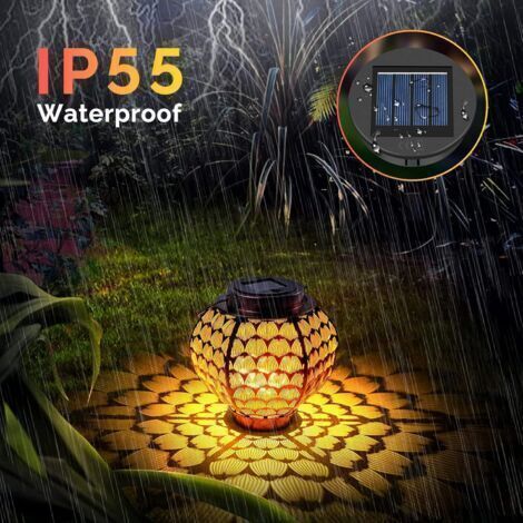 NALOOKAMIC Lot de 4 lampes solaires de rechange à LED pour extérieur, 8cm Solaire Lanterne, Impermeabile IP55 Lampe solaire supérieure de remplacement pour le jardin/la décoration de table [Classe éne (1/4)