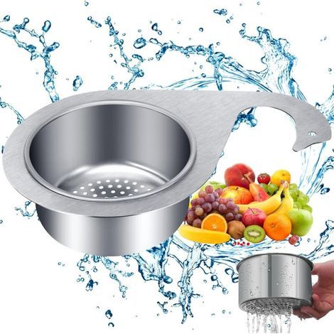 CSPARCV 1 pezzo Filtro a forma di cigno in acciaio inox per lavello, filtro per lavello da cucina, cestello di scarico multifunzionale rimovibile per filtrare i rifiuti della cucina e lavare le verdur (1/5)