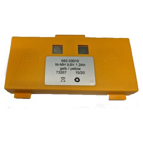 BATTERIE JAUNE HETRONIC 9,6V 1,2ah 68303010