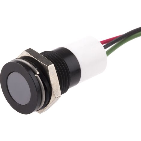 Voyant LED lumineux RS PRO, dia. 14mm, 24V c.c., IP67 ( Prix pour 1 ) (1/2)
