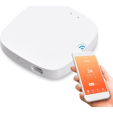 Zigbee 3.0 Gateway Hub, drahtlose Smart-Home-Bridge mit Unterstützung für SmartLife, Tuya App und Fernbedienung (WiFi Pro).