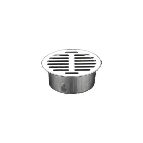 Siphon de sol rond en acier inoxydable de 90 mm - Anti-blocage - Pour le toit extérieur - Avec grand déplacement - Pour jardin, terrasse extérieure (1/5)