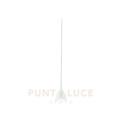 SOSPENSIONE CONCRETE EFFETTO CEMENTO BIANCO 1 LUCE ATTACCO GU10 D.10,5CM SENZA BASE D'ATTACCO ACQUISTABILE SEPARATAMENTE