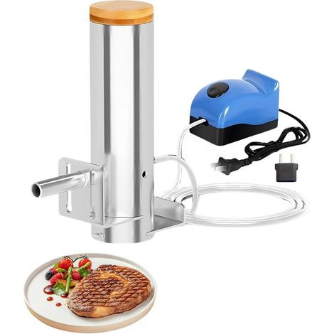 Générateur de Fumée Froide en Acier Inoxydable 304, Fumoir a froid Portable, Fumoir Electrique avec Réglable Pompe pour Fumer des Aliments et de la Viande, Générateur de Fumée pour Barbecue Extérieur (1/5)