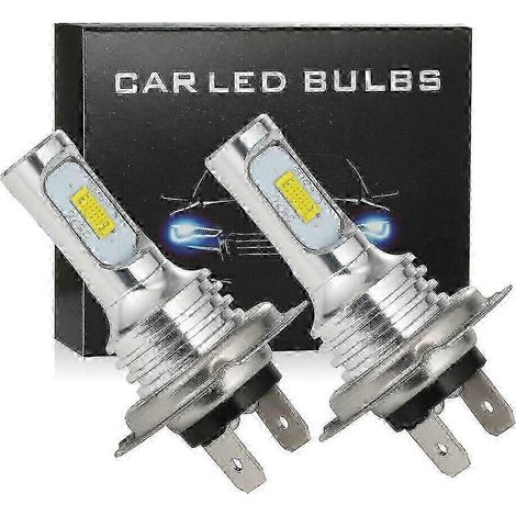 Kit de conversion de 2 ampoules LED H7 pour phares, feux de croisement/route, 80 W, 4000 lm, 6000 K, blanc (1/4)