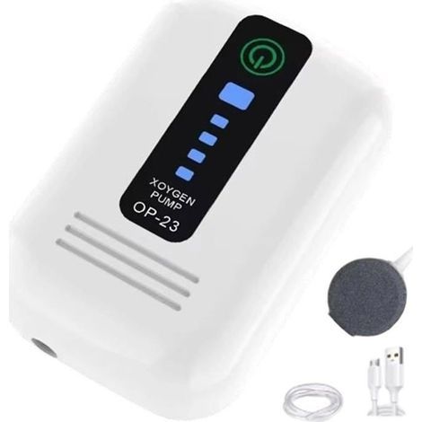Pompe Air pour Aquarium,Pompe Air USB Compacte Puissante et Silencieuse pour Bassin Hydroponique,Extérieur Aquarium,Chargement USB (1/5)