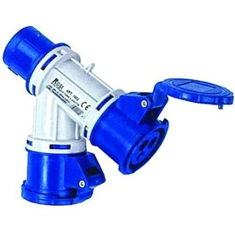 ADATTATORE INDUSTRIALE CON SPINA 2 POLI CEE E DUE PRESE CEE IP44 FER 271936 (1/2)