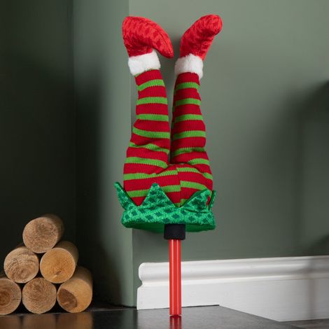 55cm Battery Operated Soft Animated Elf Kicking Legs Christmas Decoration (1/5)