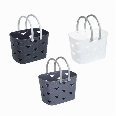 Cleafe - Cesto Cestino Portatutto Oggetti Con Manici 26.5x18x17cm Multiuso Assortiti 10722 - (1/5)