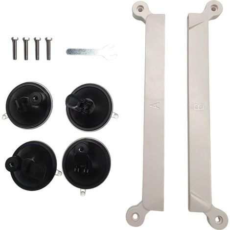 Mini support à ventouse, construction en alliage pour une forte adhérence, compatible avec toit ouvrant de voiture et toit ouvrant (blanc) (1/2)
