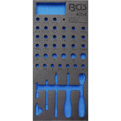 Insert de Servante d Atelier 1/3 Vide - 196 x 40 x 407 mm - Compatible Servante 4054 - Organisation et Praticité - D-Work