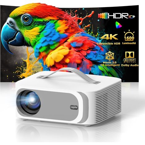 4K Video Projector Built-in App 1600 Brightness Auto Focus Keystone Dolby Audio 1080P Native Video Projector HDMI eARC WiFi6 Bluetooth Portable Projector for Home Theater (1/5)