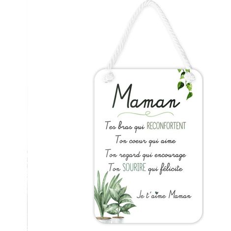 Plaque décorative maman à suspendre en relief (1/2)