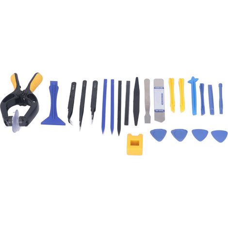 Kit de 23 outils de démontage et de réparation : pinces en acier inoxydable et ABS pour l'entretien et la réparation de téléphones. (1/5)