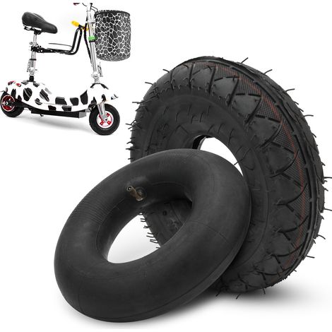 Jeu de 4 pneus et chambres à air 4.10/3.50-4 pour trottinette électrique tout-terrain (1/5)