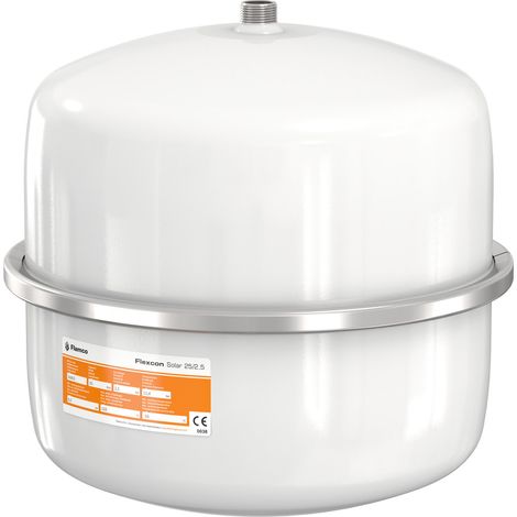 Flamco Vaso di espansione Flexcon Solar 18 L/2,5 bar (8 bar) bianco, 16062