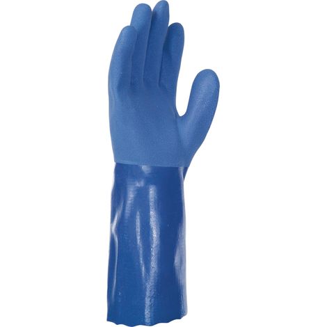 SINGER - Paire de gants P.V.C - Triple enduction - Support sans couture - 35 cm - Taille 9 - PVC535K (1/2)