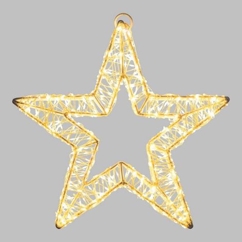 étoile lumineuse 3D Ø35cm fil métal blanc 800 MicroLED FlashLED Diamond Lotti (1/5)