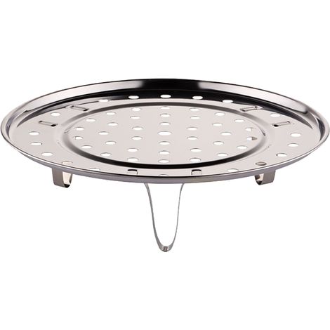 Panier vapeur multifonctionnel en acier inoxydable avec 3 pieds et plateau de cuisson, dimensions L 24 cm / 9,4 pouces (1/5)