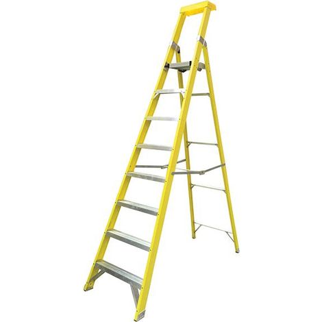 GRP Platform Steps, Platform Height 2.20m 8 Rungs (1/3)