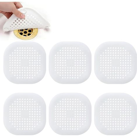 6 Filtre Cheveux, Silicone, Ventouse, Drainage Rapide, Salle De Bain, Cuisine