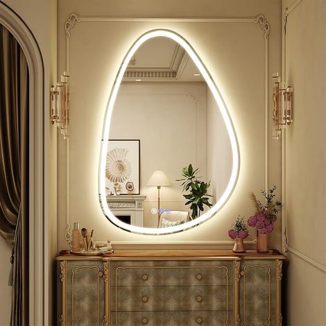 104 x 28 cm LED Mirror, Cloud Shape, Frameless (1/3)