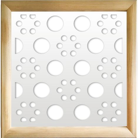 POINTS - Modules décoratifs en bois et PVC - Dimension : 48x48 cm - Couleur : blanc