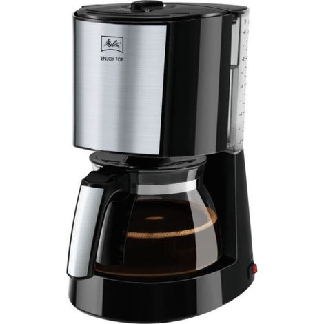Machine a Cafe - Cafetiere Electrique a café MELITTA - Enjoy Top Glass Noir/Acier brossé 1017-04 (1/5)