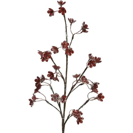 Ramo Sugar glitter rosso H 64 cm