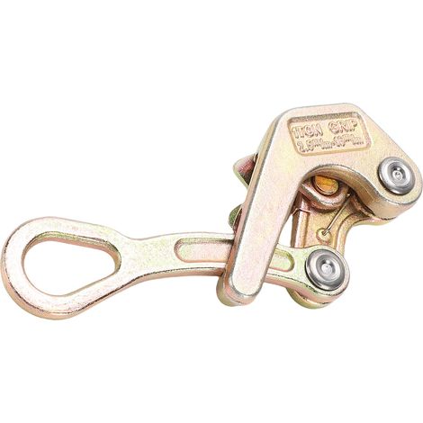 Morsetto per cavi Garosa, utensile di trazione in acciaio al carbonio da 1 tonnellata, tenditore portatile antiscivolo per raddrizzare e tendere cavi in acciaio da 2,5 a 16 mm, trefoli di filo, elettr