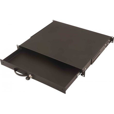 Digitus 1HE Tastatureinschub & Dokumentenablage für 483 mm (19")-Schränke sw