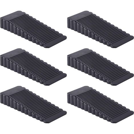 6 Stück Türstopper, rutschfester Türkeil aus Gummi (schwarz) (1/5)