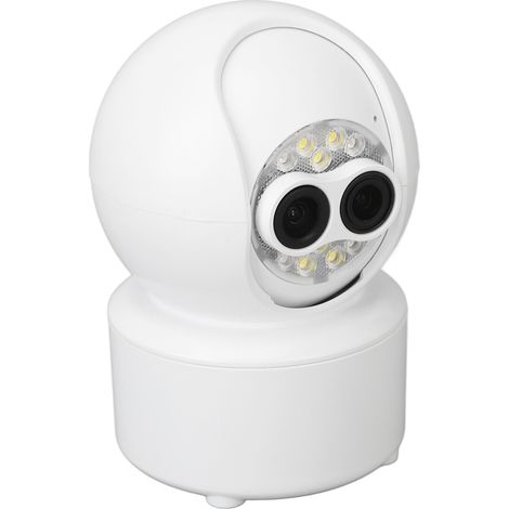 Caméra de surveillance WiFi intérieure, zoom double objectif, vision nocturne HD, rotation motorisée, caméra réseau sans fil 100-240V, modèle H50-2R, prise UK, pack de 1 (1/5)