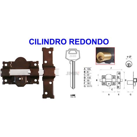 AVL 8101-160LR-105 P Catenaccio con Chiave/Pulsante Tonda da 70 mm 3 Chiavi