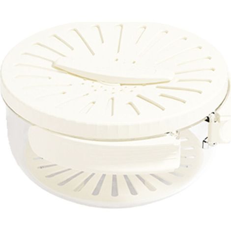 Escurridor de frutas 2 en 1 con cesta de drenaje y almacenamiento, frutero con colador, escurridor de frutas con asa, adecuado para lavar frutas y verduras, 15,5 cm (blanco) (1/2)