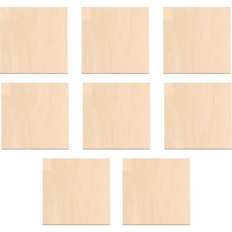 Plaque En Bois De Tilleul - 200 x 200 x 1,5 mm - Pour Sculpture Peinture Gravure Et Projets Artisanaux - 8 Pièces (1/5)