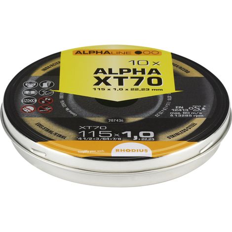 RHODIUS XT70, 10 Stück, 115 x 1,0 mm, Trennscheibe