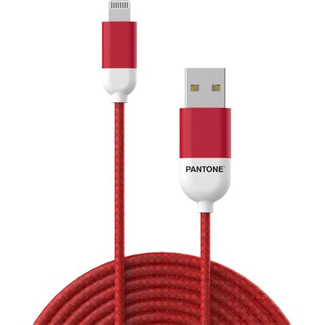 Pantone USB auf Lightning Kabel 1,5 m Rot (1/2)