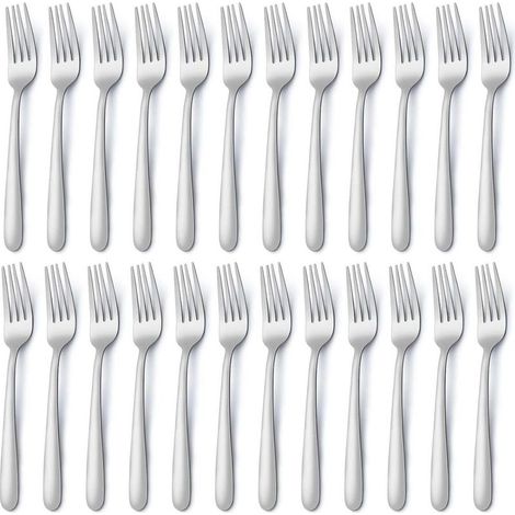 Fourchette - Acier Inoxydable - 20,7 cm - Finition Miroir - Lavable En Lave-Vaisselle - Pour Maison Restaurant Cantine - Lot De 24 (1/5)