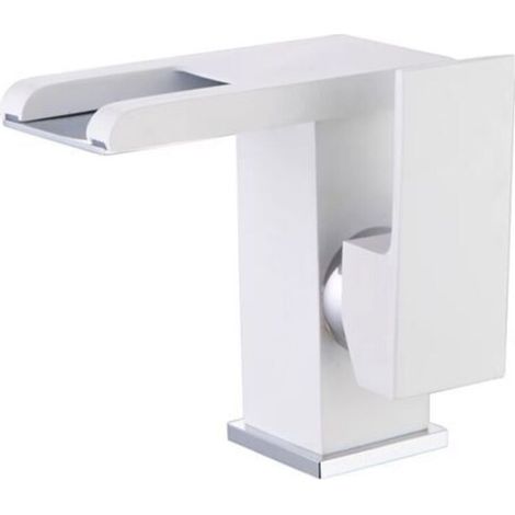 Robinet de salle de bain LED à cascade, blanc (1/5)