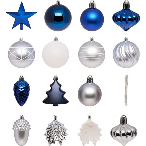 Christbaumkugeln und Weihnachtsdeko, 60er-Set (1/5)