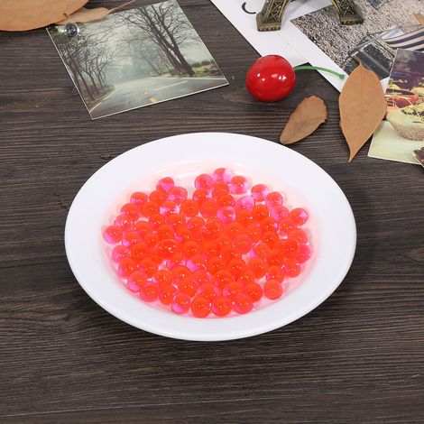 3000 billes de gel pour plantes aquatiques, fleurs, cristaux, terre, boue, perles d'eau, décorations de mariage (rouge) (1/2)