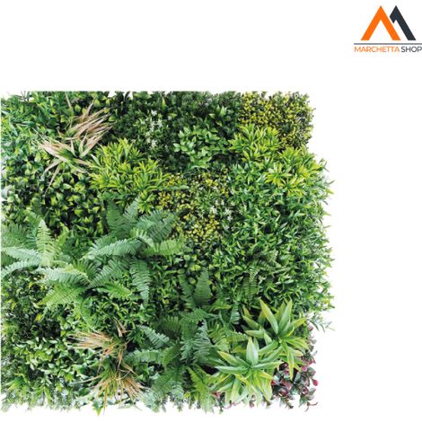 SIEPE ARTIFICIALE A PANNELLO QUADRATO 'JUNGLE' mt 1 x 1