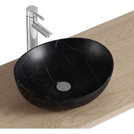 Lavabo de cerámica ovalado para encimera 42x37 cm ANNA (1/5)