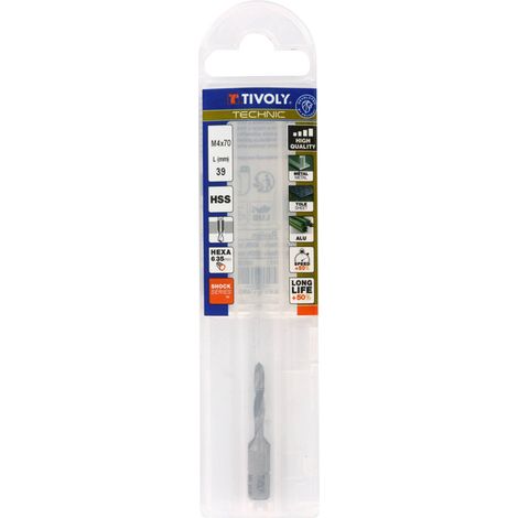 HSS-Bohrer Senker Gewindeschneider Sechskantschaft 4x70MM - TIVOLY - 1050294040070 (1/3)