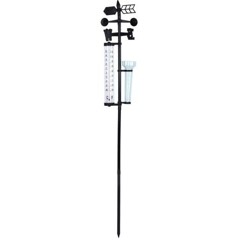 Mesureur de station météo 3 en 1 thermomètre de jardin extérieur pluviomètre indicateur de vent (1/4)