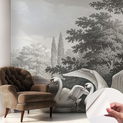 Fototapete Selbstklebend - trendige Wanddeko - Schlafzimmer - Wohnzimmer Die Eleganz der Natur 250x250 cm (1/5)